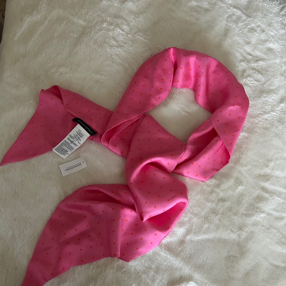Banana Republic polka dot silk scarf